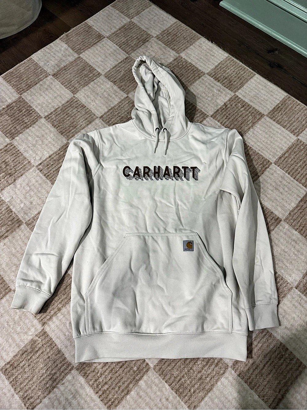 NWOT Mens Carhartt Rain Defender Loose Fit Midweight Logo Graphic Sweatshirt